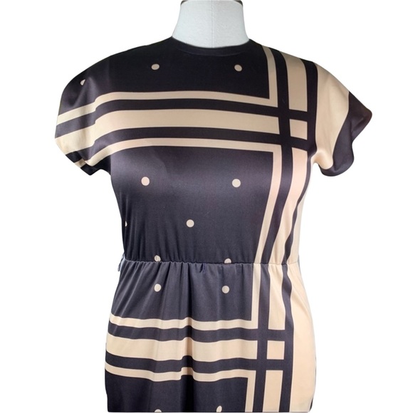 Lady Carol of NY Dresses & Skirts - Lady Carol vintage retro brown tan short sleeve sheath dress M